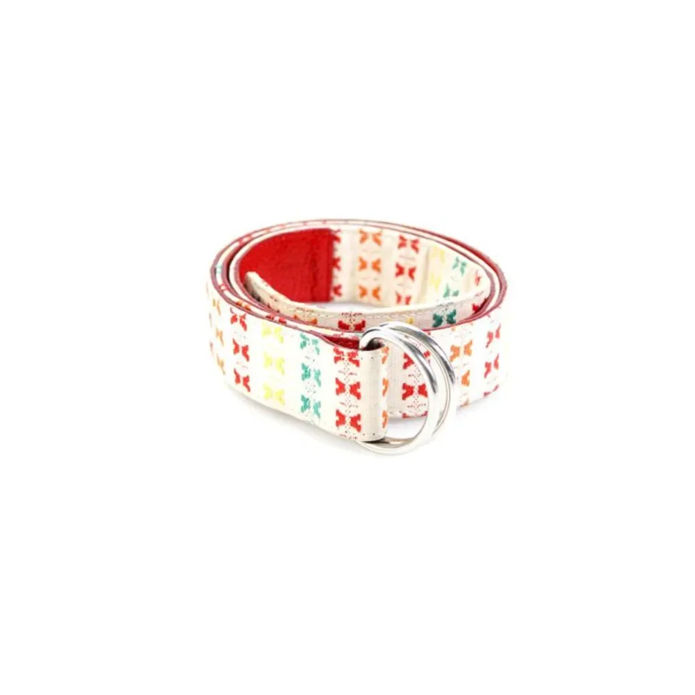 Marc Jacobs Women's Leather Abstract Print D-Ring Belt Multicolor Size S/M